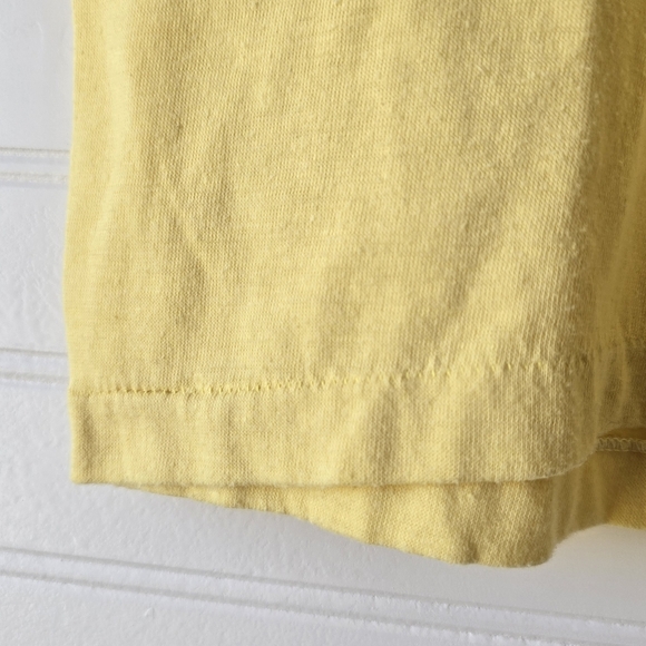 Vtg 1970s Final Approach Single Stitch Just Married Graphic Yellow Tee Tshirt M - Picture 5 of 6